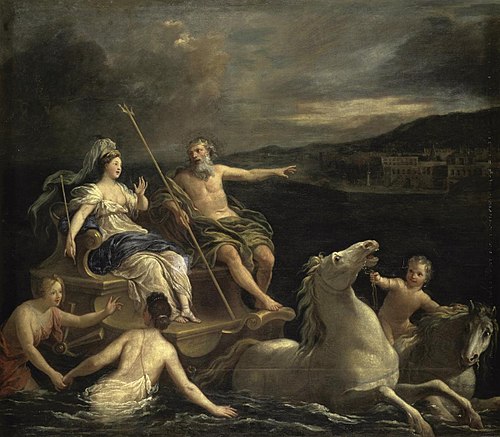 Neptune amenant Amphitrite dans un char marin, 1710, Bon Boullogne