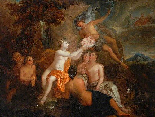 Mercury Delivering the Infant Bacchus into the Care of the Nymphs of Nyssa, , Bon Boullogne