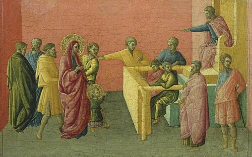 Saints Accused of Embracing Christianity (from 'The Story of Saints Julitta and Quiricus') (triptych, 1430, Borghese di Piero Borghese