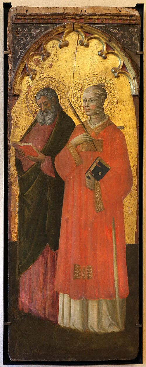 santi giovanni evangelista e stefano, 1450, Borghese di Piero Borghese