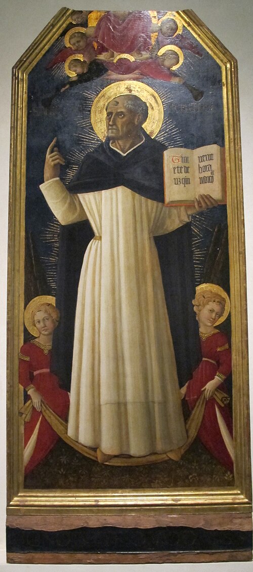san vincenzo ferrer in gloria, 1455, Borghese di Piero Borghese