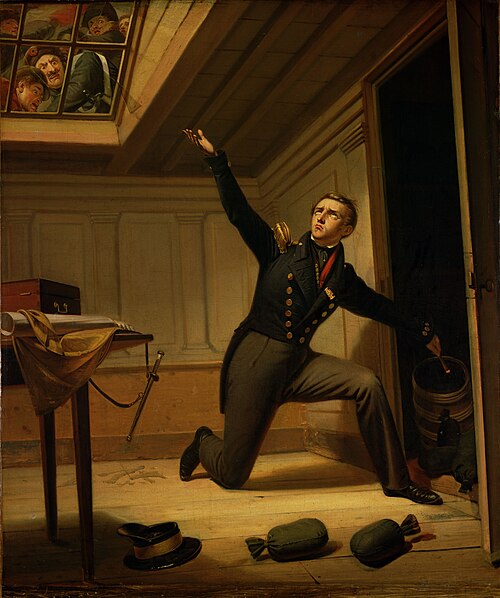 Portrait of Jan Carel Josephus van Speijk (1802-1831), 1837, Jacobus Schoemaker Doyer