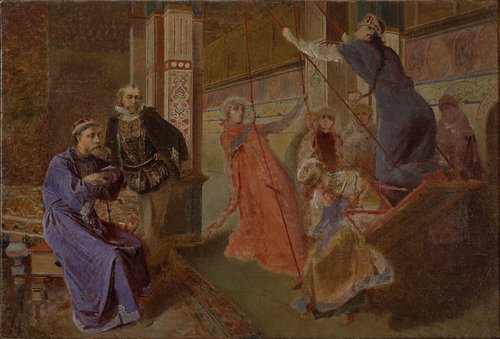 Scene in the Russian tower, 1875, Alexandre Litovtchenko