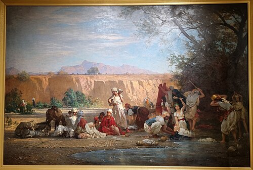 Les femmes du douar à la rivière, 1872, Gustave Guillaumet