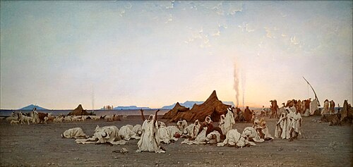 Prière du soir dans le Sahara, 1863, Gustave Guillaumet