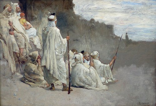 Guerriers arabes au repos, 1886, Gustave Guillaumet