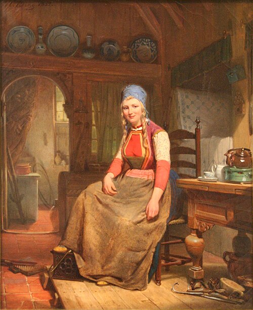 Une femme de l'ilot de Schokland, 1855, Valentijn Bing