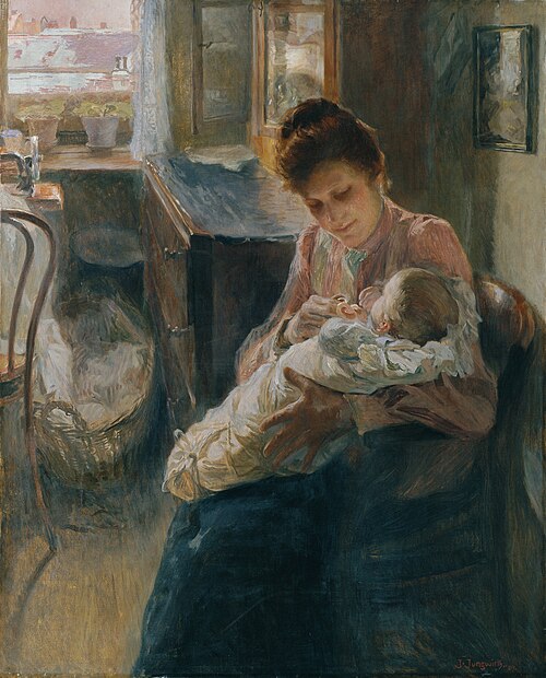 Junge Mutter, 1907, Josef Jungwirth