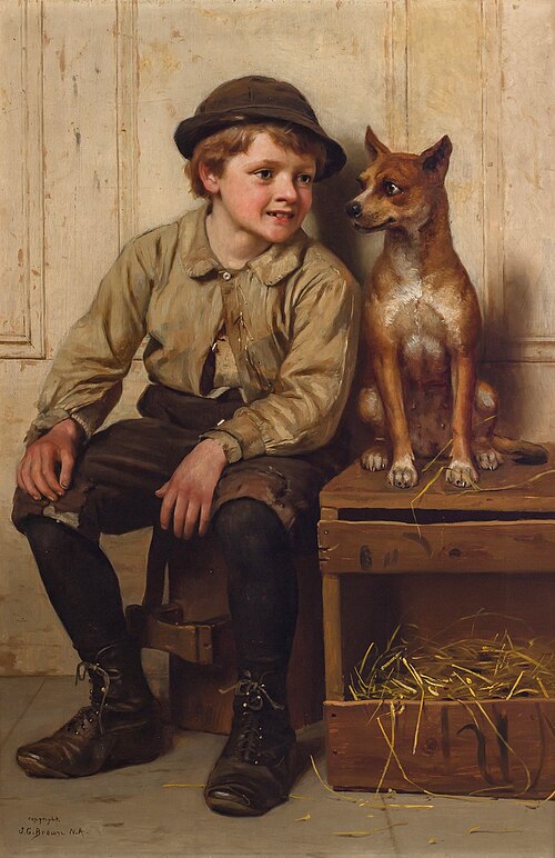 A Boy and His Companion, , John George Brown