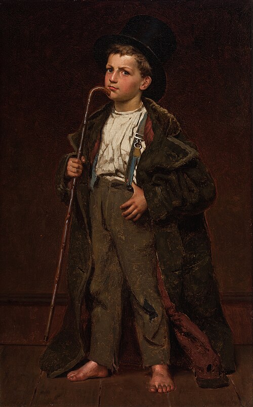 Boy with Cane, 1880, John George Brown