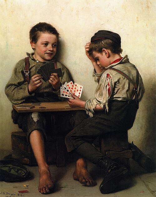 Bluffing, 1885, John George Brown