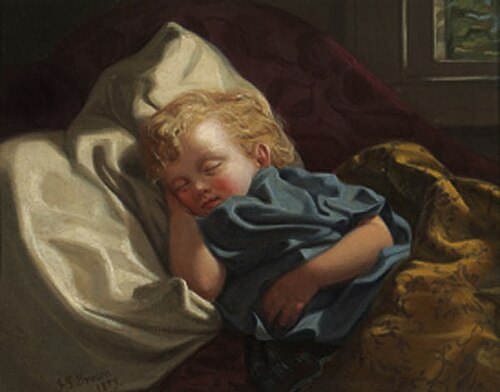 Sleeping Angel, 1859, John George Brown