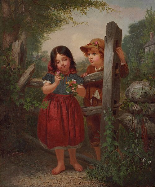 The Bouquet, 1860, John George Brown