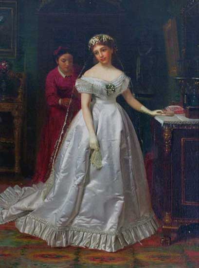 The reluctant bride, 1869, John George Brown