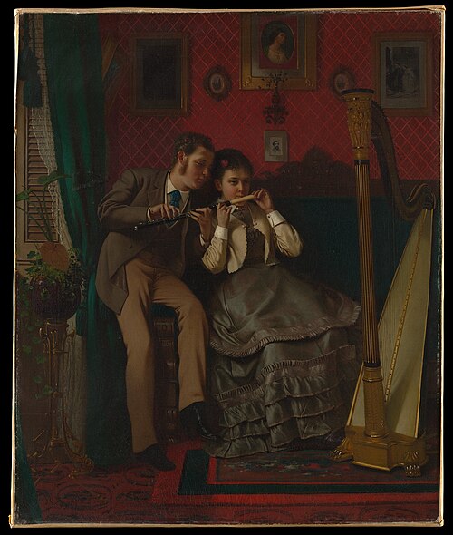 The Music Lesson, 1870, John George Brown