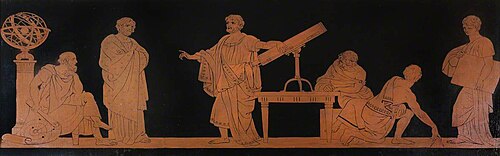 Set of Allegorical Painted Panels: Astronomy; Ancient Astronomers with a Telescope and an Armillary , 1800, Pierre-François Hugues d'Hancarville