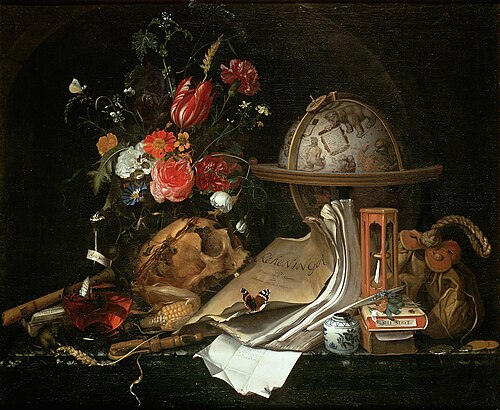 Vanitas still life, 1668, Maria van Oosterwijk
