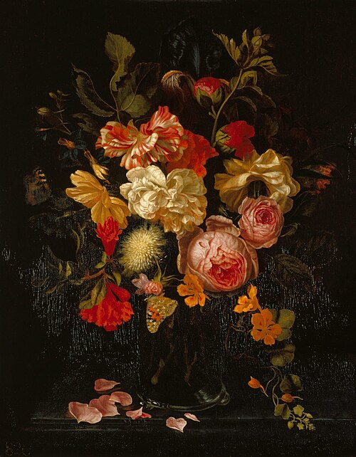 Still Life with Flowers and Butterflies, 1686, Maria van Oosterwijk
