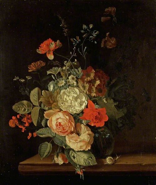 A vase of flowers, 1650, Maria van Oosterwijk