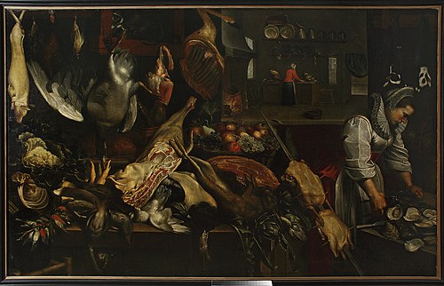 Une cuisine., 1608, Frans Snyders