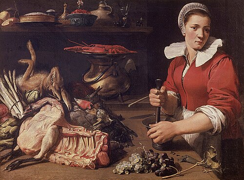 Cook Preparing Delicacies, 1610, Frans Snyders