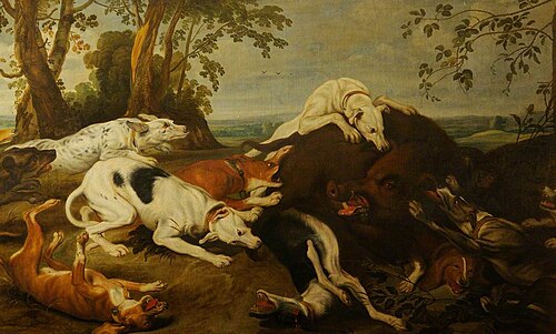 The Boar Hunt, 1670, Frans Snyders