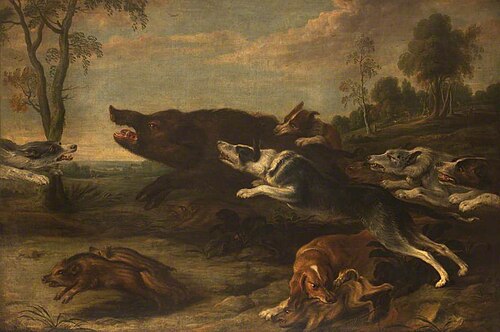 A Wild Boar Hunt, , Frans Snyders