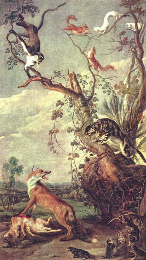 Fox and cat, 1601, Frans Snyders