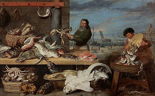 Fish market, 1625, Frans Snyders