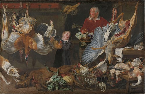 A game shop, 1700, Frans Snyders