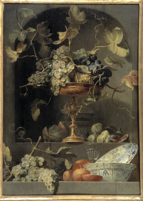 Still Life with Fruit Bowl in a Niche, 1615, Frans Snyders