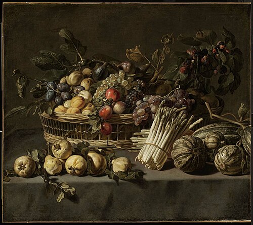 Vegetables and a Basket of Fruit on a Table, , Frans Snyders