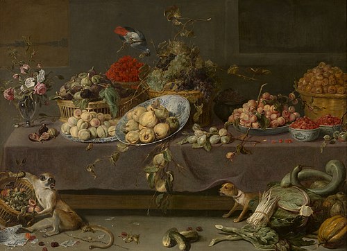 Flowers and Fruit, 1650, Frans Snyders