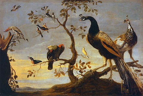 Birds in the branches, 1625, Frans Snyders