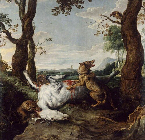 Wolves devouring a Horse, 1627, Frans Snyders