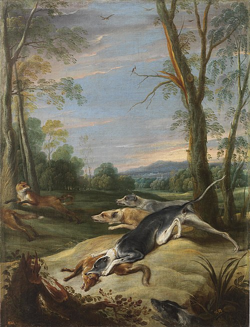 Vixens Chased by Dogs, 1630, Frans Snyders