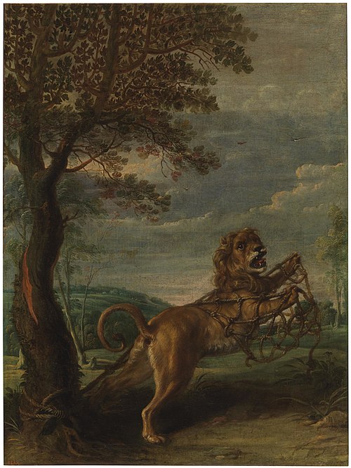 Aesop's fable: The Lion and the Mouse, 1601, Frans Snyders