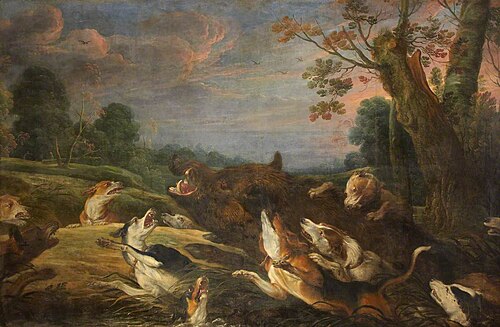 The Boar Hunt, 1630, Frans Snyders