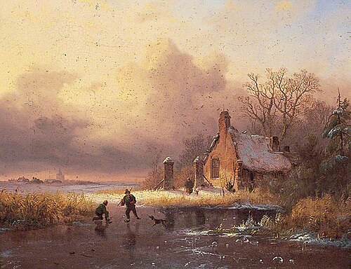 Winter Landscape, 1849, Fredrik Marinus Kruseman