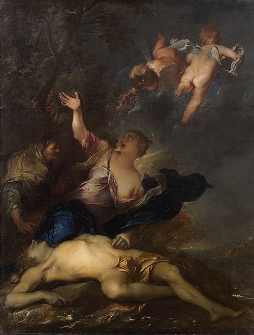 Héro pleure la mort de Léandre, 1640, Gillis Backereel