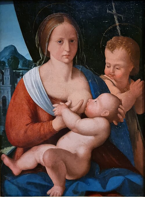 La Vierge allaitant l'Enfant, , Callisto Piazza
