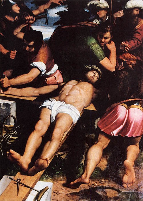 Crocifissione di Cristo, 1538, Callisto Piazza