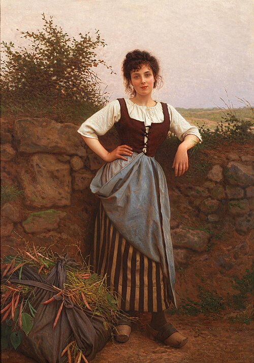 Brunette. A dark-haired peasant woman, 1904, Camille-Félix Bellanger