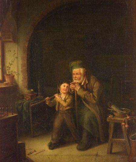 First Military Lesson, 1898, Camille Alfred Pabst