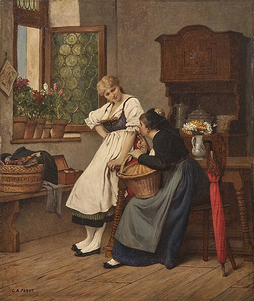 Gossiping, 1898, Camille Alfred Pabst