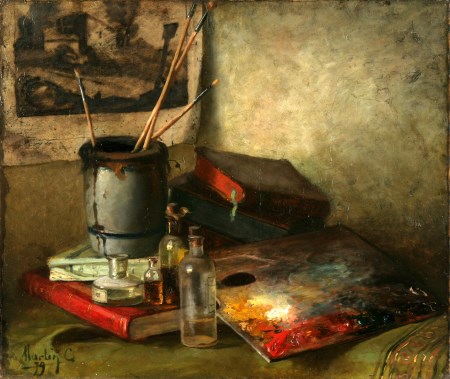 Les pinceaux de l'artiste, 1879, Camille Martin