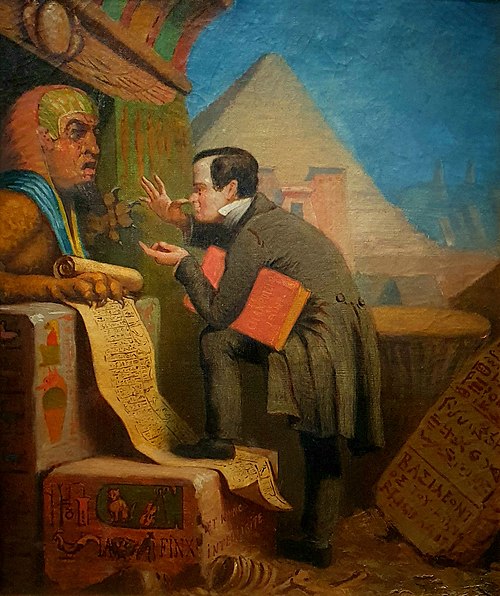 François Chabas et le Sphinx, 1858, Jules Chevrier