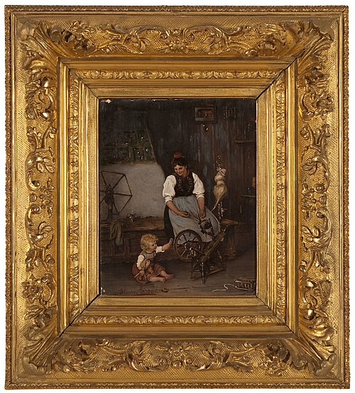 Woman with a Playing Child, , Ludwig Blume-Siebert