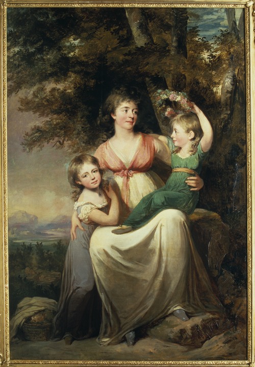 Hedvig Wegelin with daughters, 1797, Carl Frederik von Breda