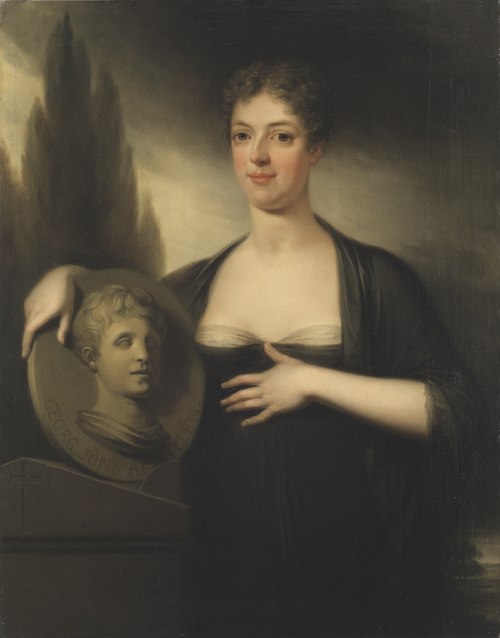 Porträtt av Christina Maria von Hermanson (1768-1810), 1810, Carl Frederik von Breda